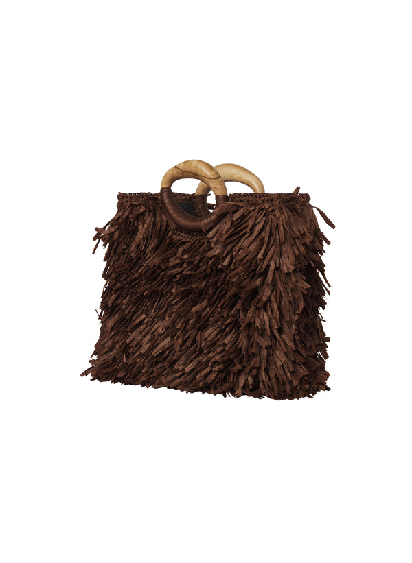 A.l.c. Isa Raffia Bag Chocolate