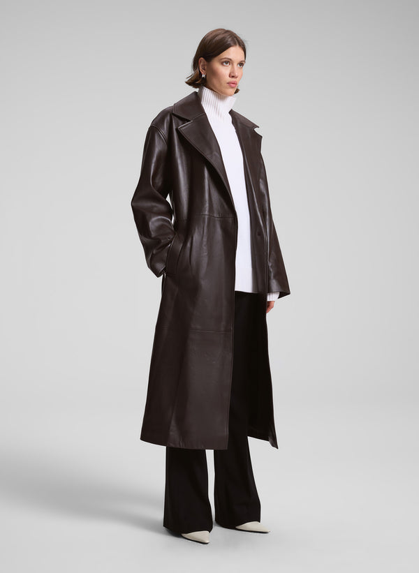 A.l.c. Jax Leather Coat Ganache