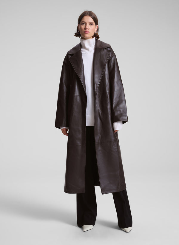 a.l.c. Jax Leather Coat Ganache