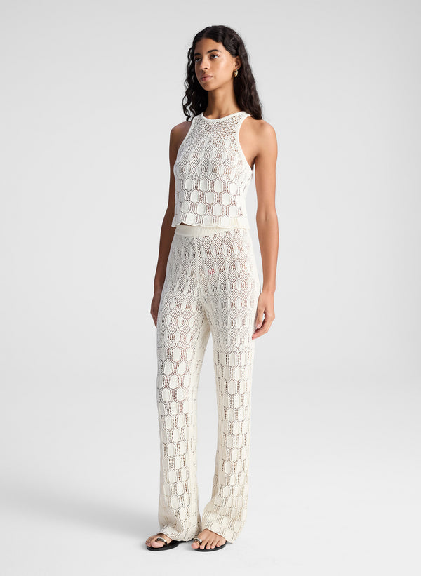 A.l.c. Jonas Crochet Knit Pant Off White