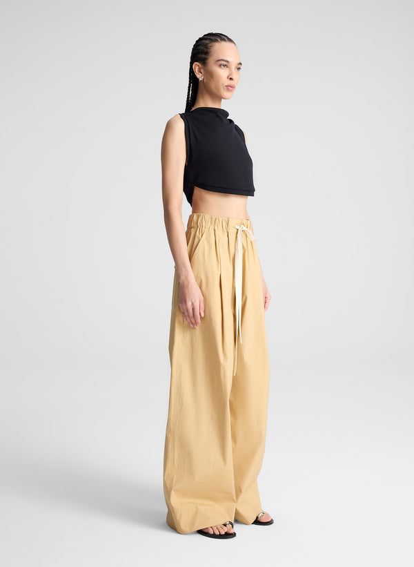 A.l.c. Jones Wide Leg Cotton Pant Desert Beige