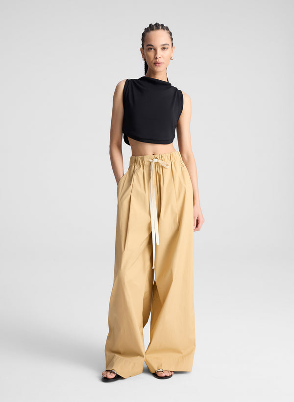 a.l.c. Jones Wide Leg Cotton Pant Desert Beige