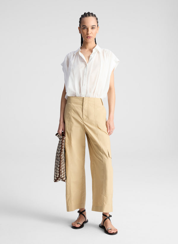 a.l.c. Jonny Cotton Pant Desert Beige
