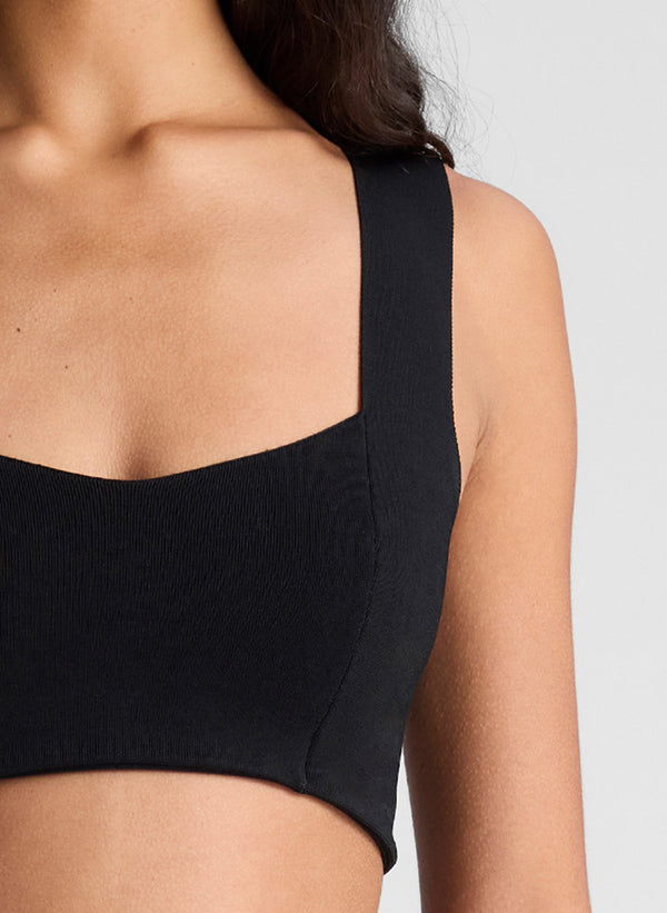 A.l.c. Jordana Compact Knit Bra Black