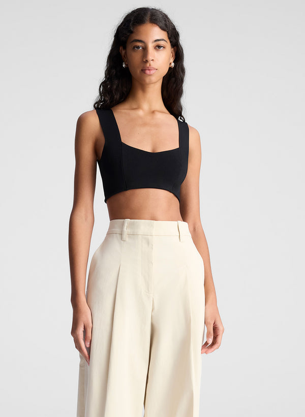 a.l.c. Jordana Compact Knit Bra Black