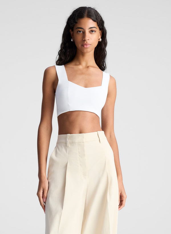 a.l.c. Jordana Compact Knit Bra White