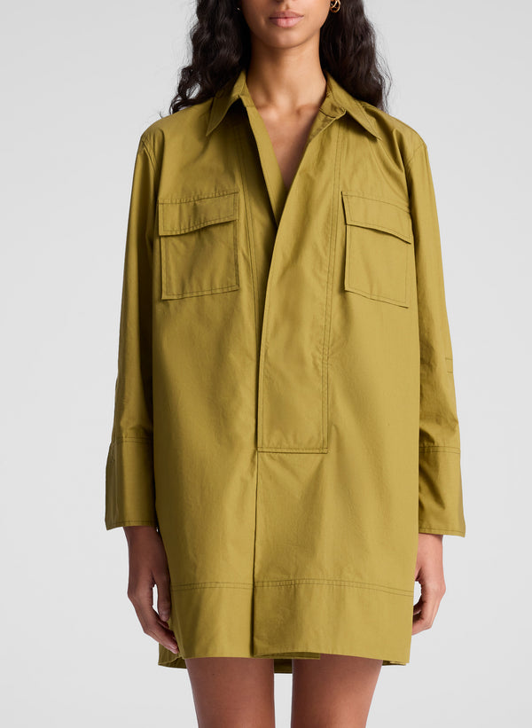 A.l.c. Jori Cotton Poplin Mini Dress Hazel