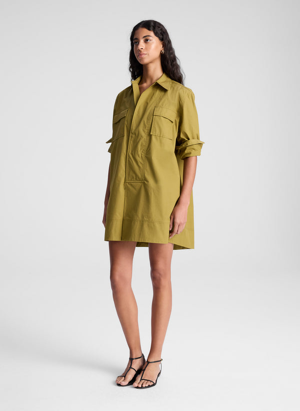 A.l.c. Jori Cotton Poplin Mini Dress Hazel