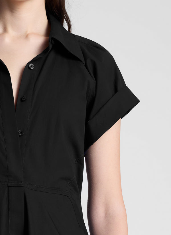 A.l.c. Julie Cotton Mini Shirtdress Black