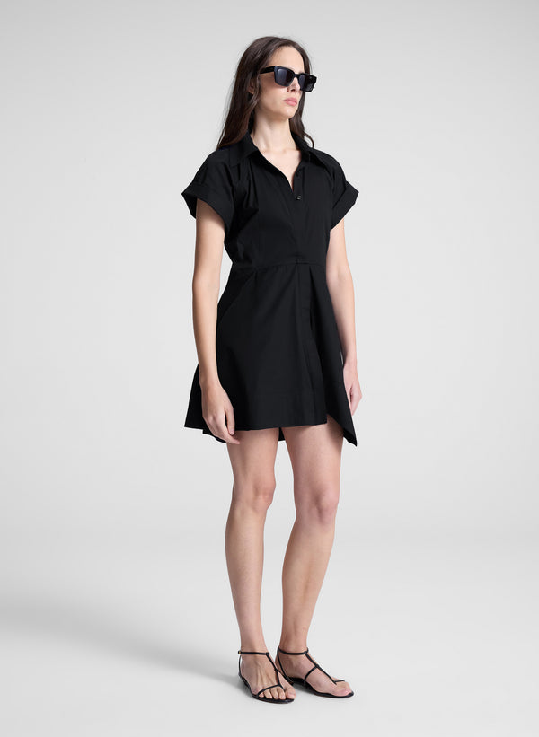 A.l.c. Julie Cotton Mini Shirtdress Black