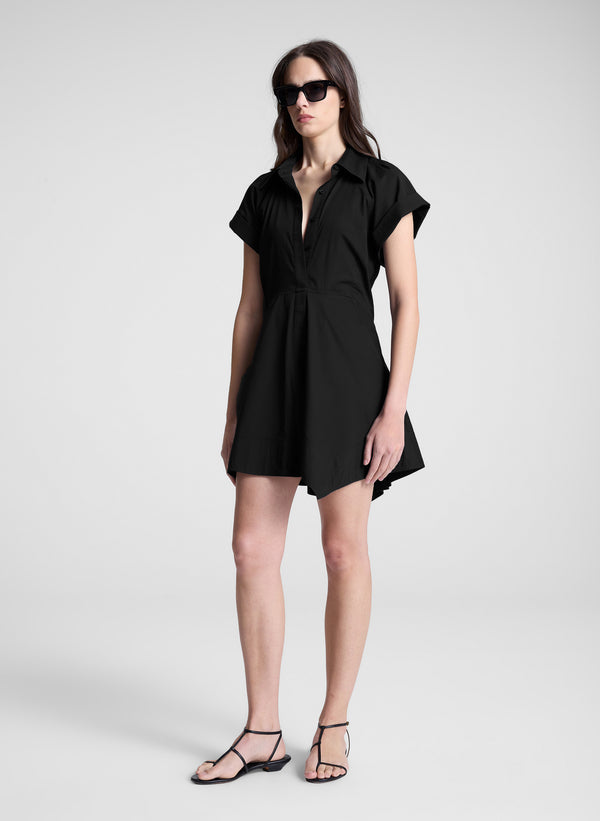 A.l.c. Julie Cotton Mini Shirtdress Black