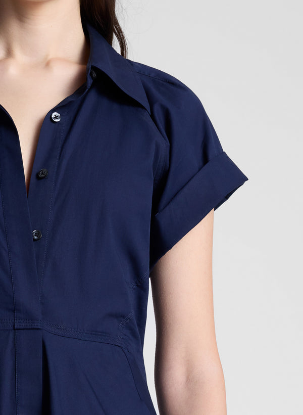 A.l.c. Julie Cotton Mini Shirtdress Navy