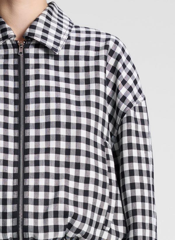 A.l.c. Kayden Tailored Gingham Jacket Black/Cream