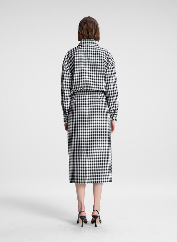 A.l.c. Kayden Tailored Gingham Jacket Black/Cream