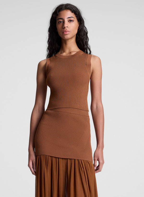 a.l.c. Kayla Knit Top Light Chestnut