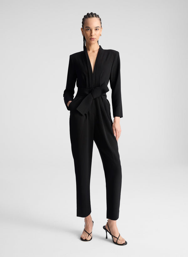 a.l.c. Kieran Crepe Jumpsuit Black