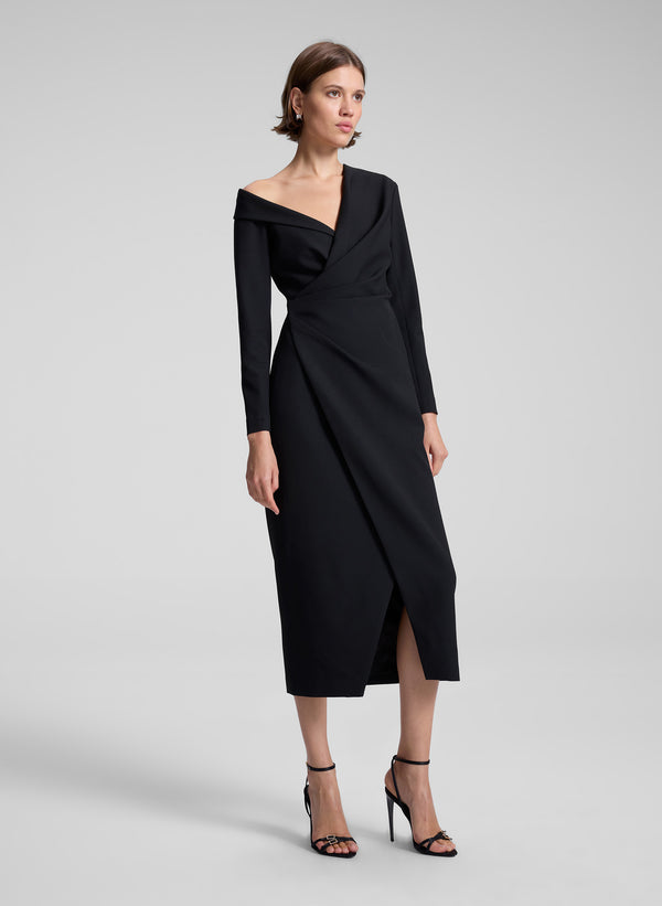 A.l.c. Kylah Asymmetric Midi Dress Black