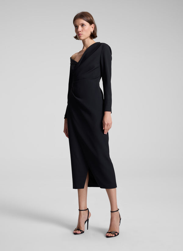 A.l.c. Kylah Asymmetric Midi Dress Black