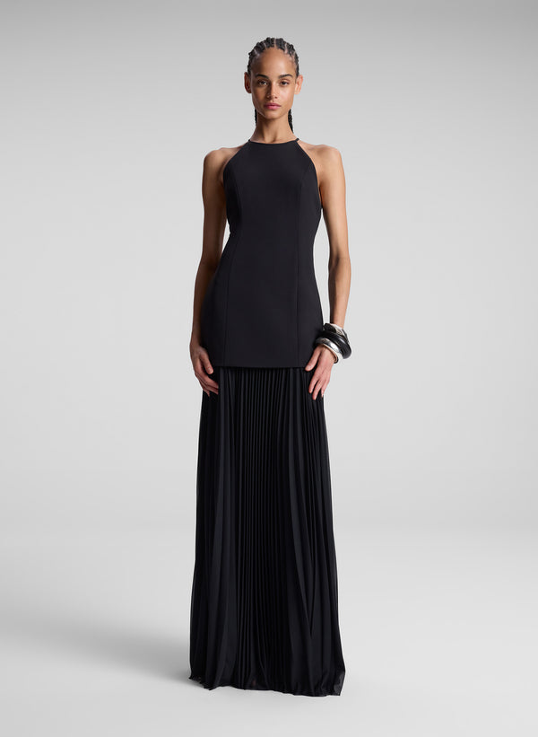 A.l.c. Lana Pleated Maxi Dress Black