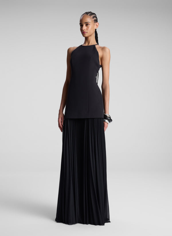 A.l.c. Lana Pleated Maxi Dress Black