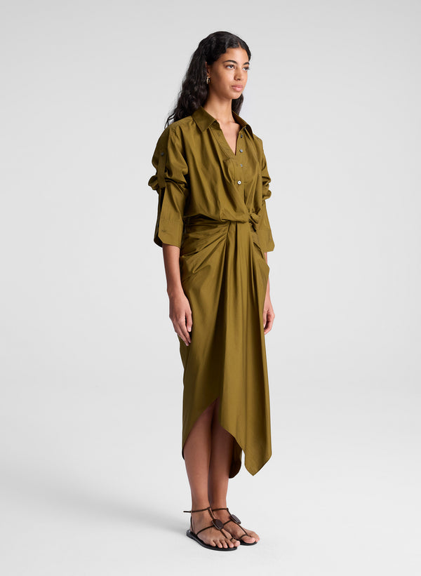 A.l.c. Leo Cropped Cotton Shirt Hazel