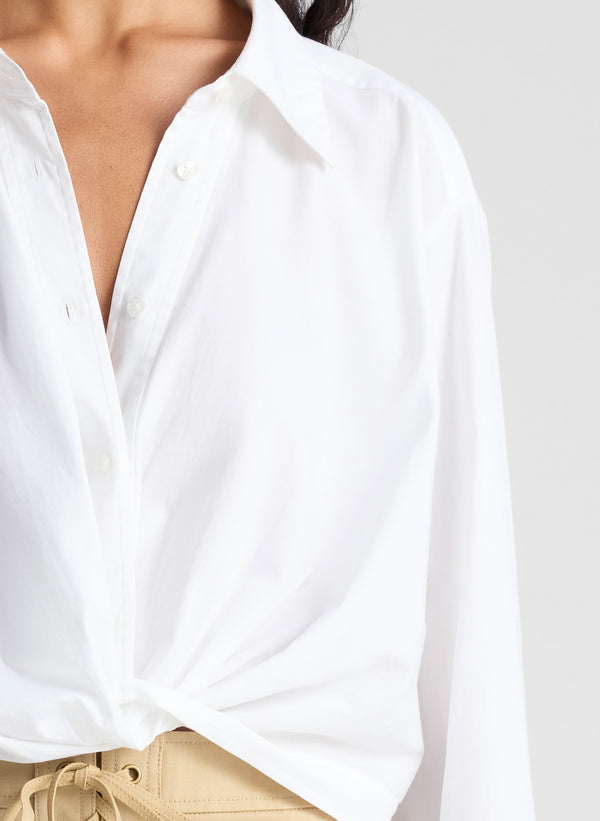 A.l.c. Leo Cropped Cotton Shirt White