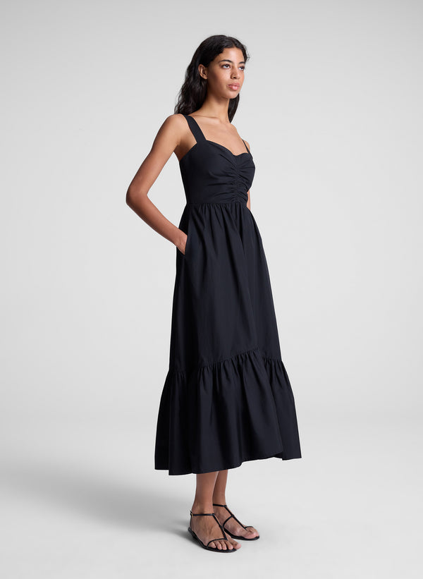 A.l.c. Lilah II Cotton Midi Dress Black