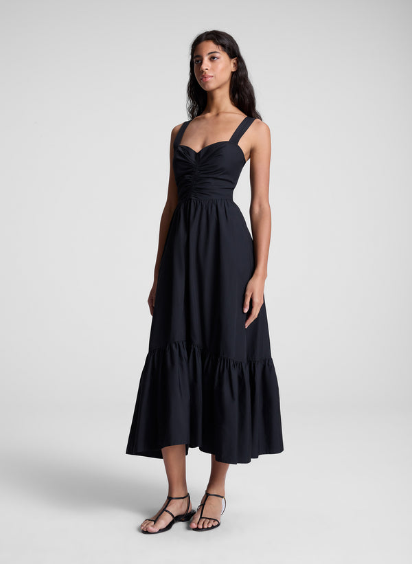 A.l.c. Lilah II Cotton Midi Dress Black