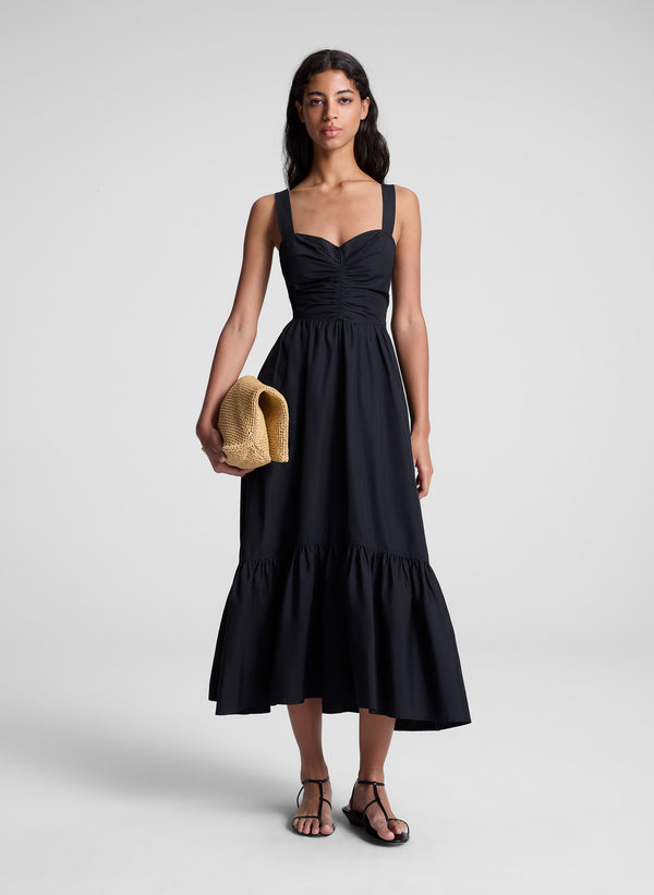 a.l.c. Lilah II Cotton Midi Dress Black