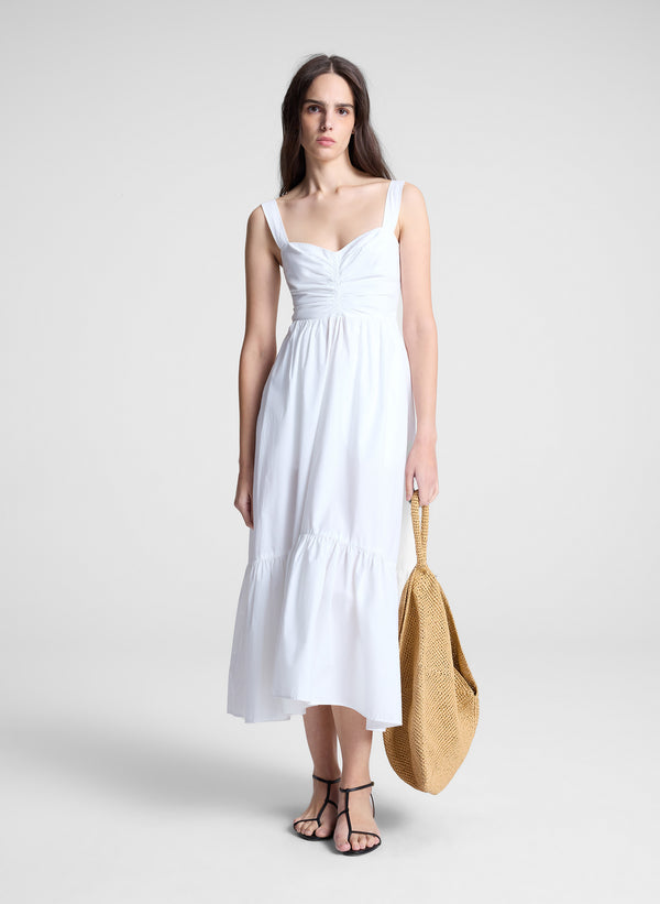 a.l.c. Lilah II Cotton Midi Dress White