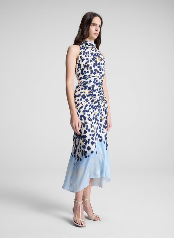 A.l.c. Lily Printed Sleeveless Top Navy/Light Blue