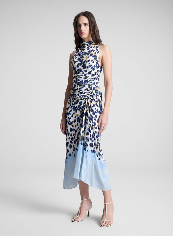 A.l.c. Lily Printed Sleeveless Top Navy/Light Blue