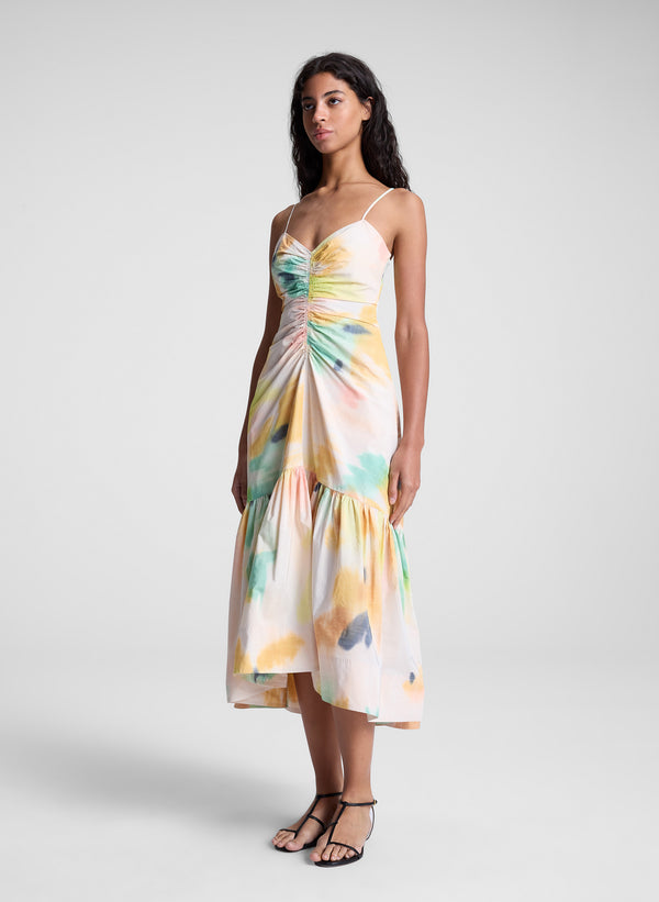 A.l.c. Lindsey Printed Midi Dress Floral Multi