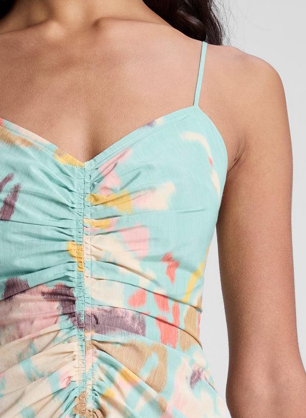 A.l.c. Lindsey Printed Midi Dress Mint Multi