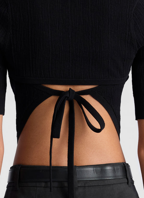 A.l.c. Loma Fine Cotton Knit Top Black