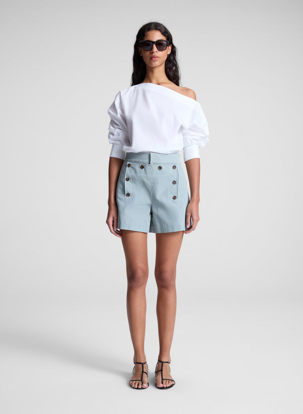 a.l.c. Lucas Short Silver Blue