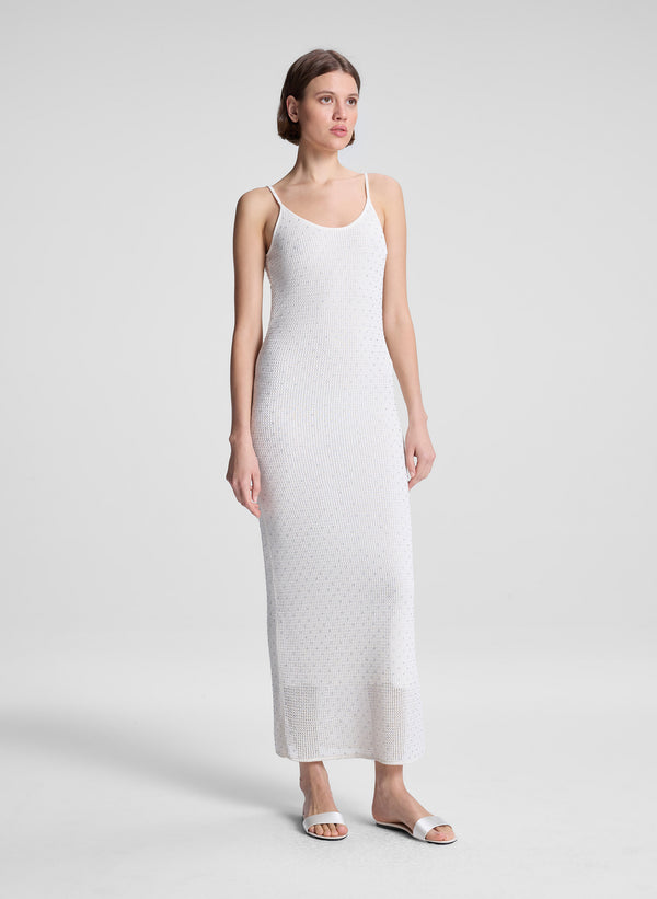 A.l.c. Lyra Embellished Knit Maxi Dress Off White
