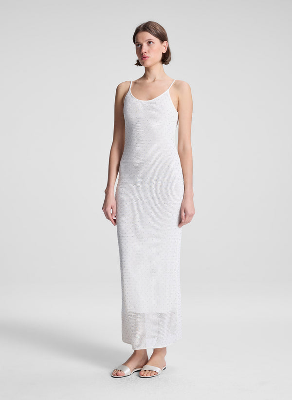 A.l.c. Lyra Embellished Knit Maxi Dress Off White
