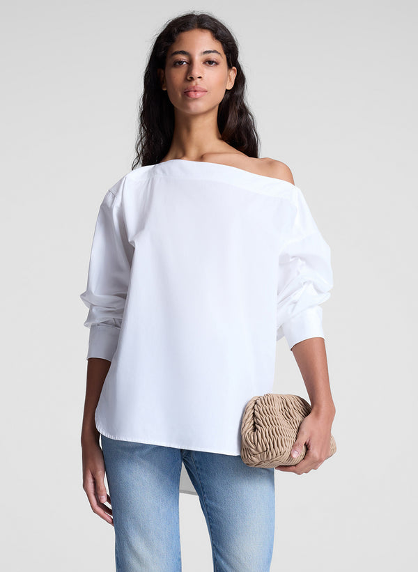 a.l.c. Mandi Cotton Off Shoulder Top White