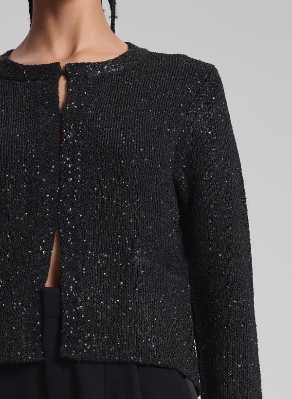 A.l.c. Meg Sequin Embellished Cardigan Black/Black