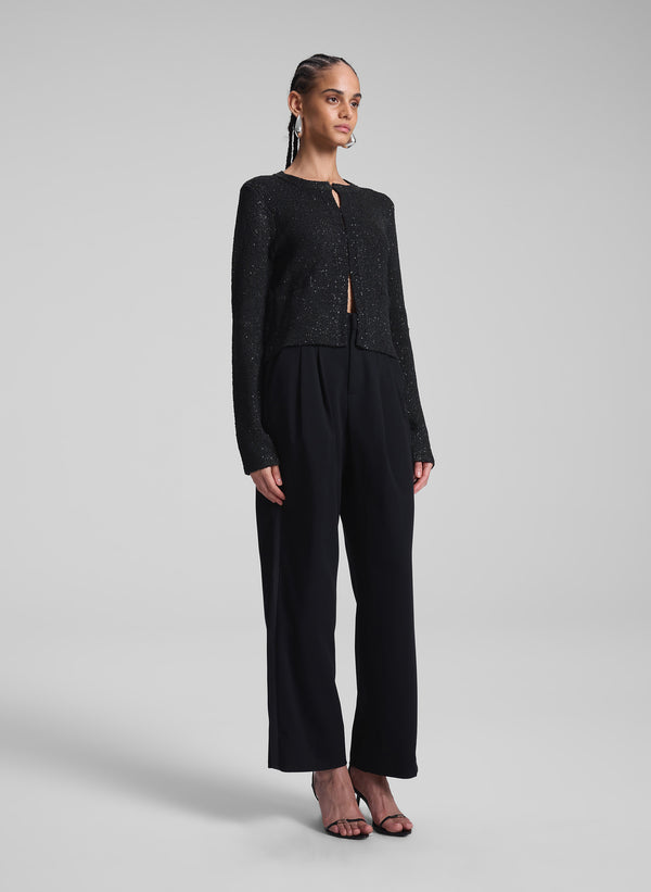 A.l.c. Meg Sequin Embellished Cardigan Black/Black