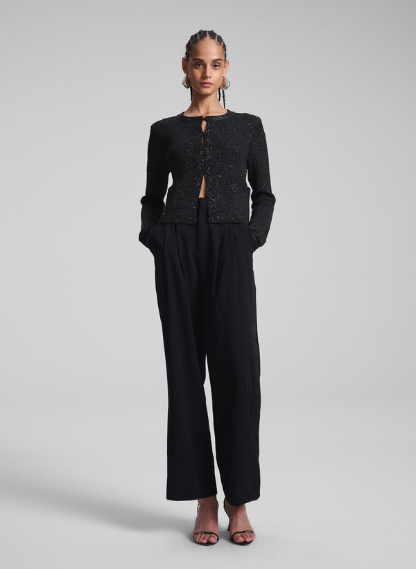 a.l.c. Meg Sequin Embellished Cardigan Black/Black