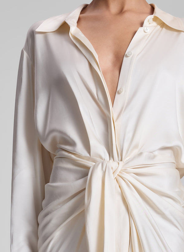 A.l.c. Mia Satin Mini Shirtdress Villa