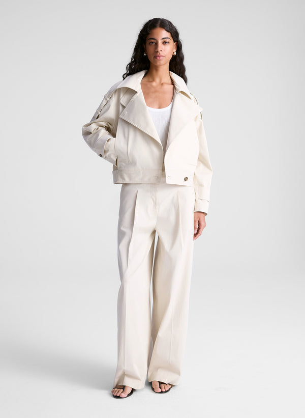 A.l.c. Miles Cropped Trench Jacket Light Limestone