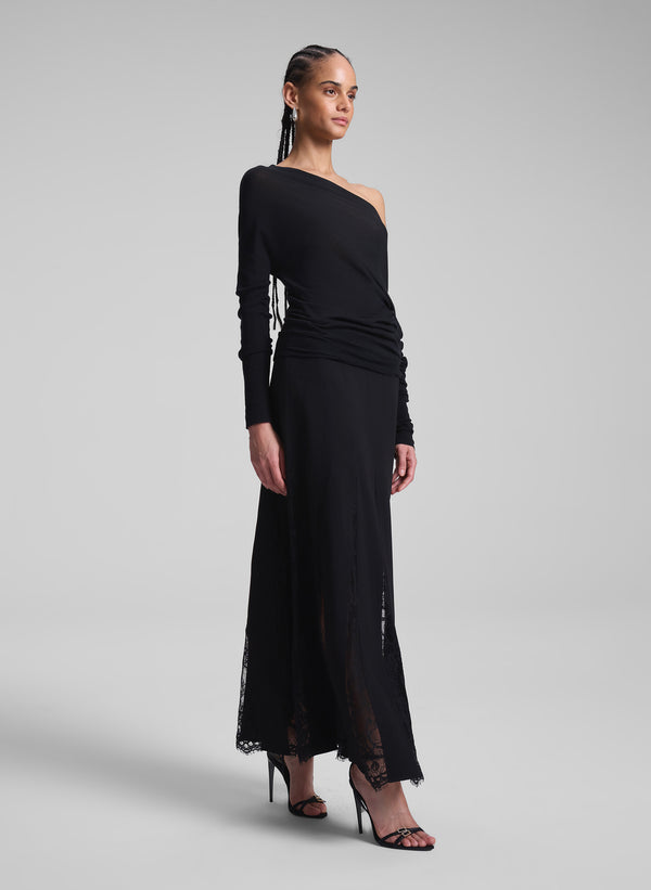 A.l.c. Mira Lace Midi Skirt Black/Black