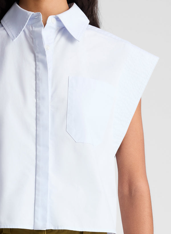 A.l.c. Monte Cotton Shirt Acqua