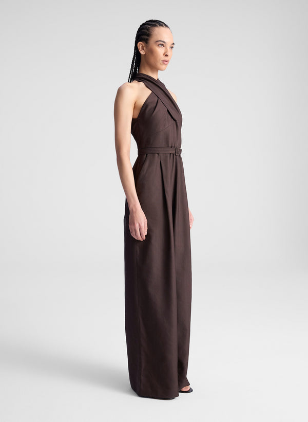 A.l.c. Murphy II Wide Leg Jumpsuit Dark Carob