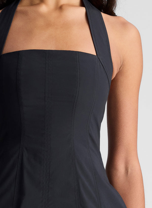 A.l.c. Nat Stretch Cotton Mini Dress Black