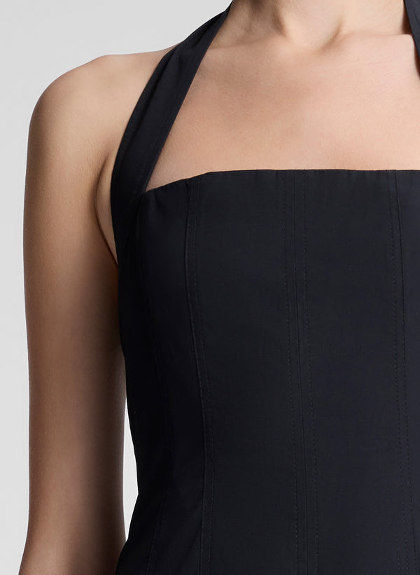 A.l.c. Natalie Stretch Cotton Midi Dress Black