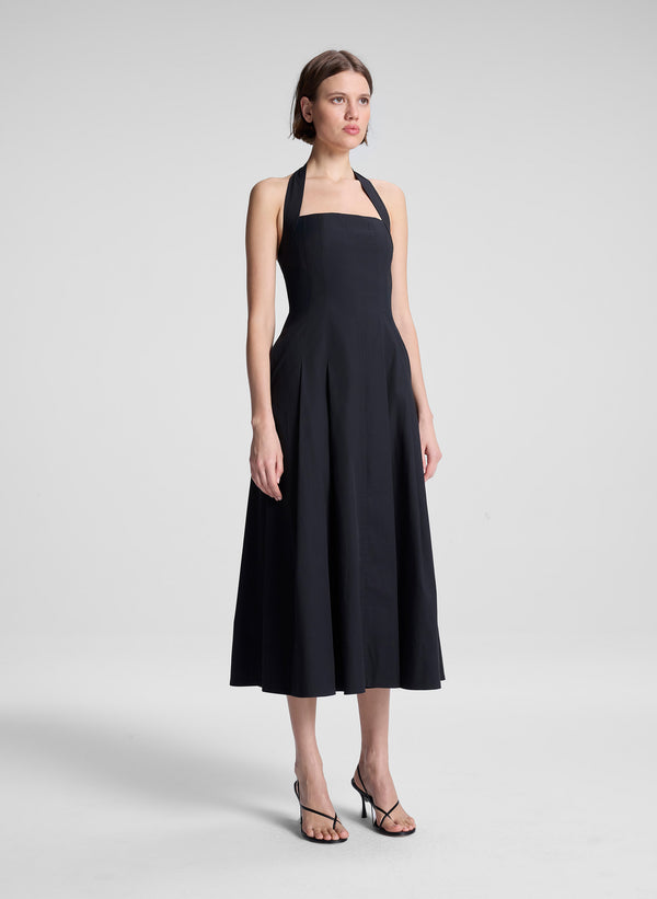 A.l.c. Natalie Stretch Cotton Midi Dress Black